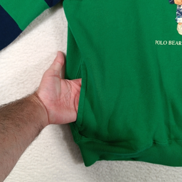 Polo by Ralph Lauren Green and Navy Hoodie - Picture 5 of 11